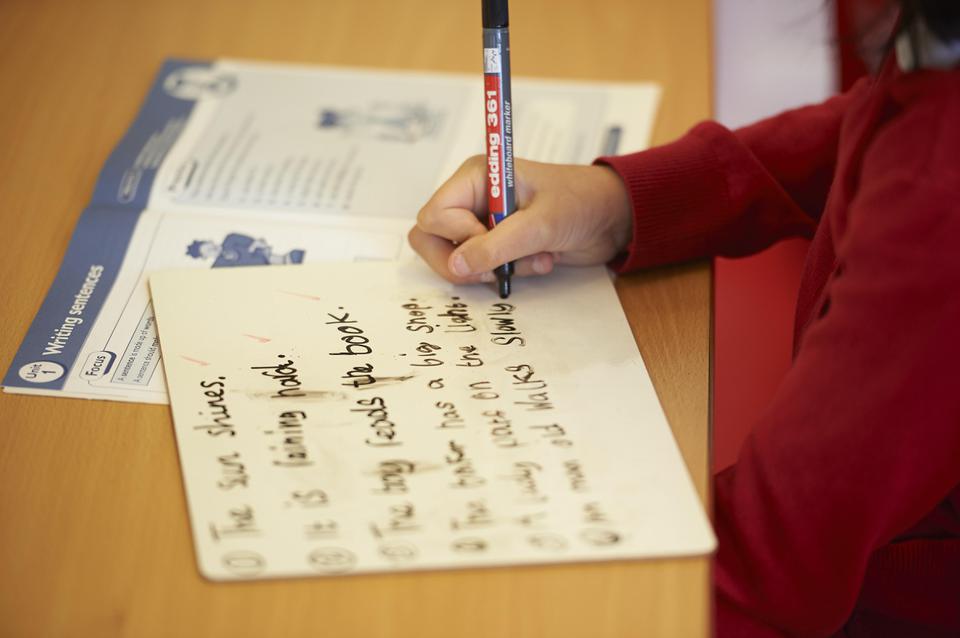 Writing on a whiteboard